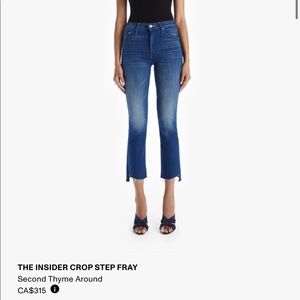 New Mother The Insider Crop Step Fray Jeans sz30